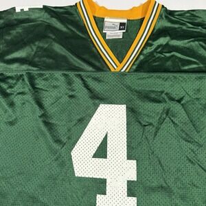 Vintage Brett Favre #4 Green Bay Packers Jersey Puma Green NFL Mesh XL‎